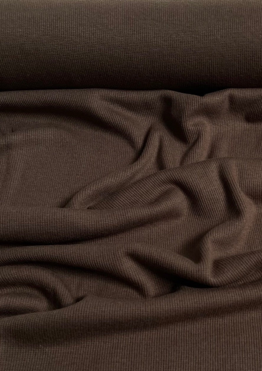 Bamboo Rib Knit 2 x 2 /  Americano