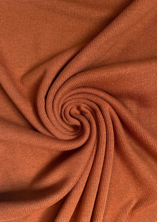 Bamboo Rib Knit 2 x 2 / Rust