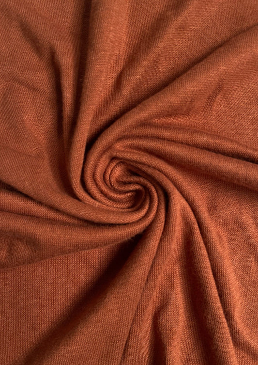 Bamboo Rib Knit 1 x 1 / Rust