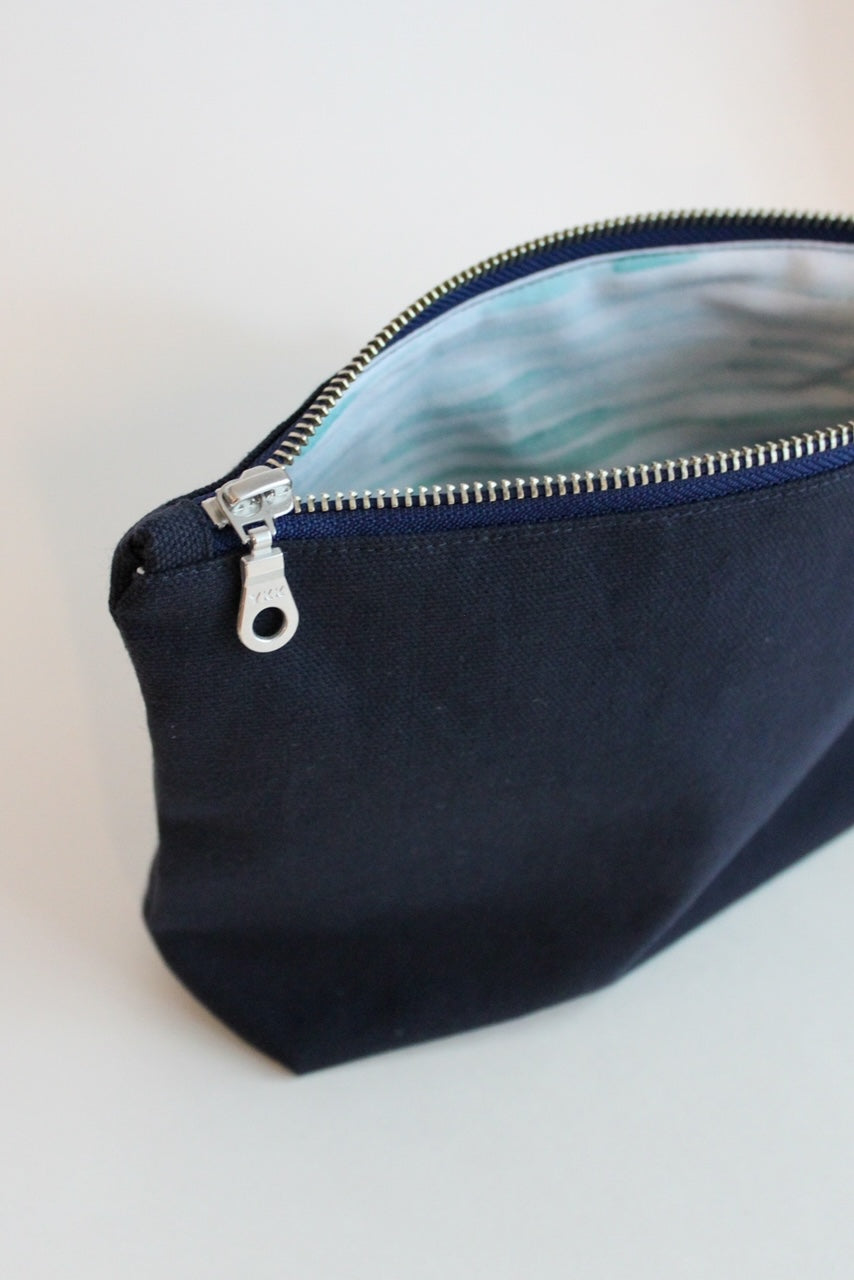Zip Pouch | Navy x Waves