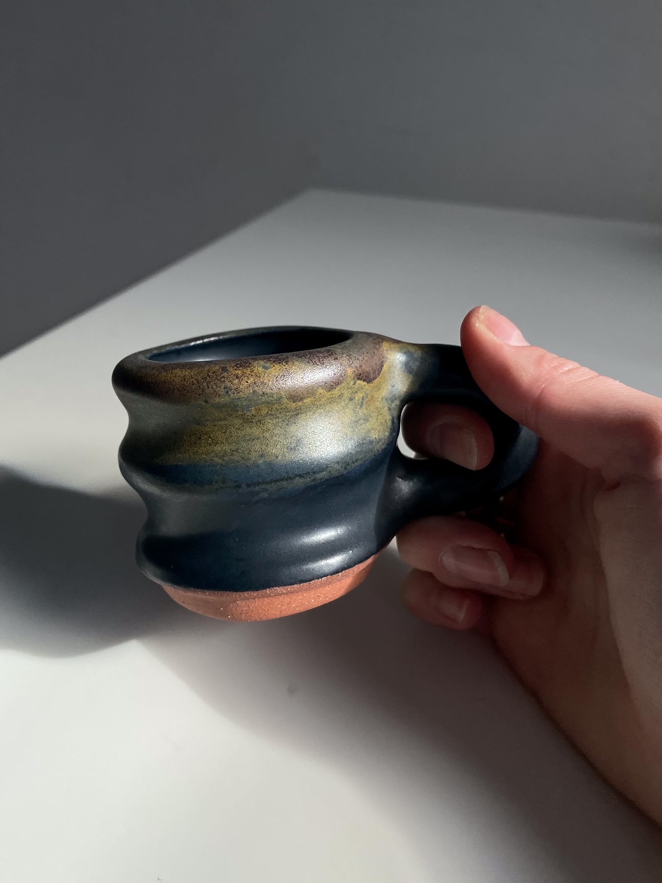 Mini Mug | 3 oz| Navy x Antique Bronze